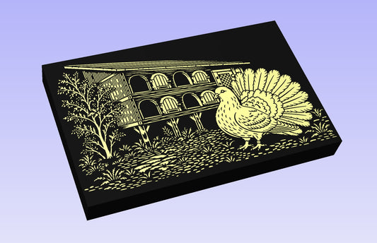 Dovecote 19 x 12" CNC inlay plan