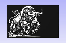 Load image into Gallery viewer, Charging Bull 19*12&quot; CNC inlay plan
