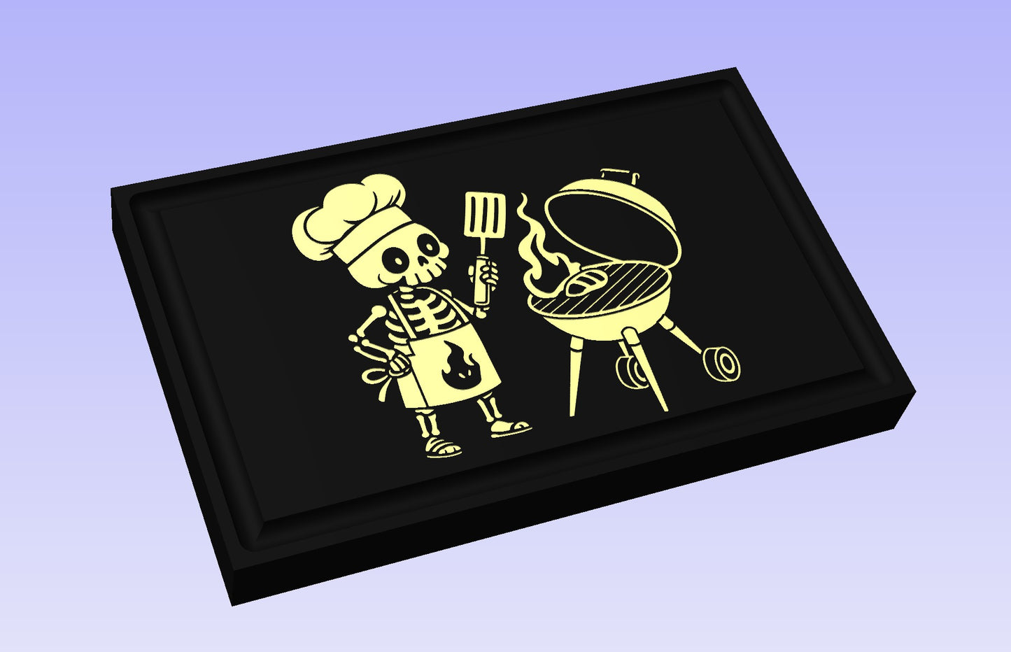 Skeleton and Grill 19 x 12" CNC inlay plan