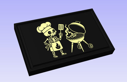 Skeleton and Grill 19 x 12" CNC inlay plan