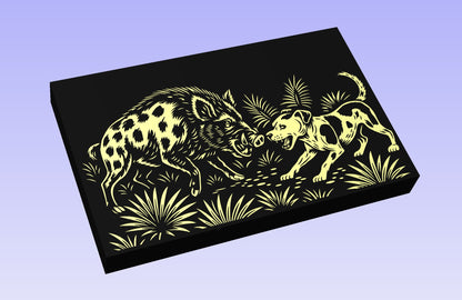 Wild Hunt 19x12" CNC inlay plan