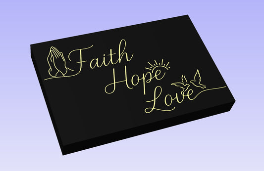 Faith, Hope, Love II 19x12" CNC inlay plan