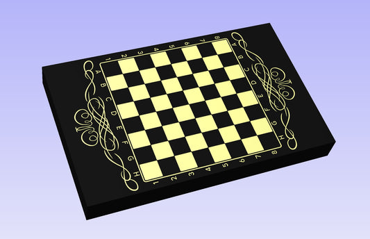 Chess Board 19x12" CNC inlay plan