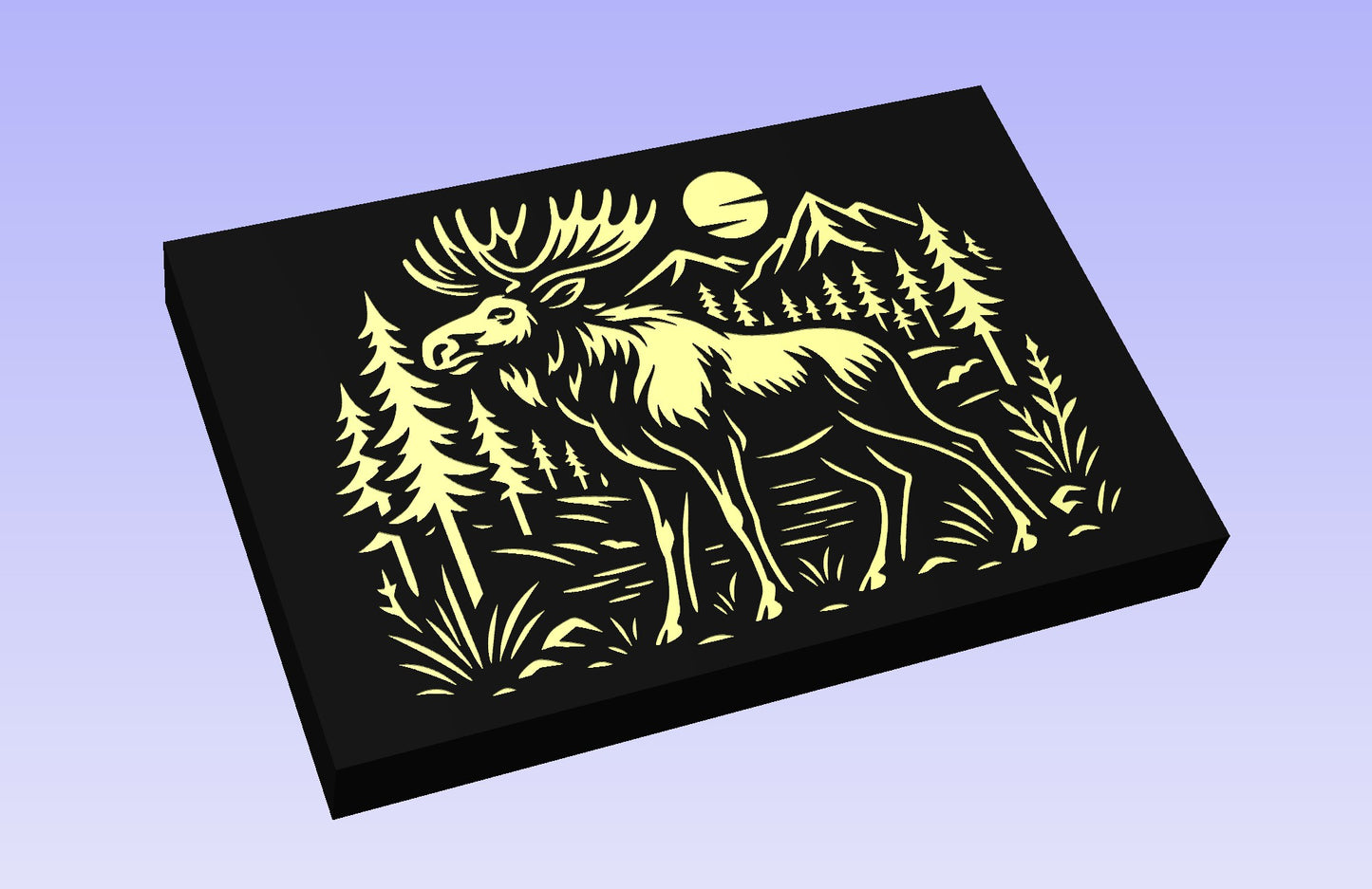 Bull Moose 18x12" CNC inlay plan