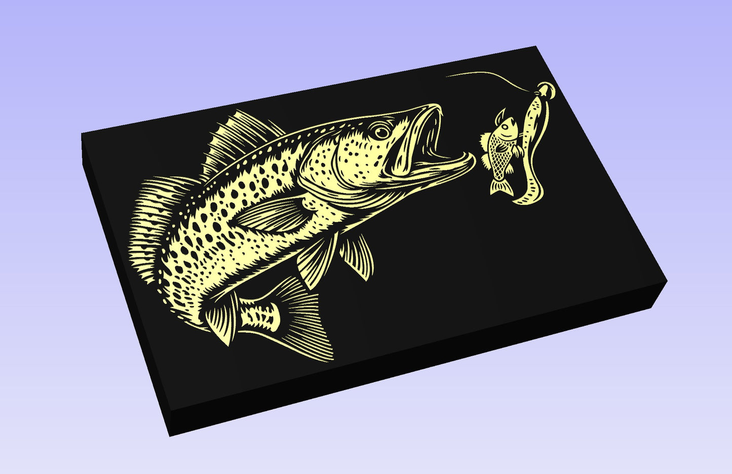 Seatrout Strike 19x12" CNC inlay plan