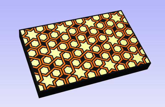 StarHex 19x12" CNC inlay plan