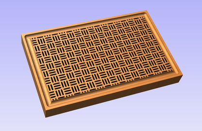 Basket Grid 19x12" CNC inlay plan