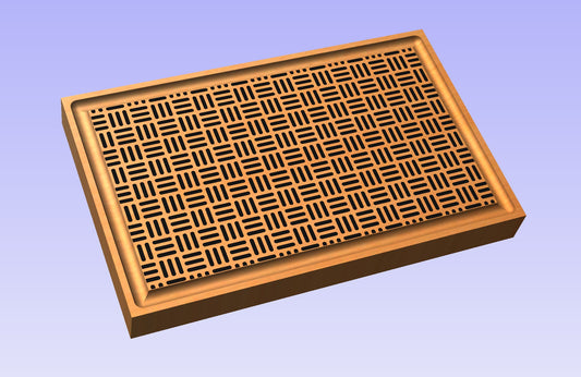Basket Grid 19x12" CNC inlay plan