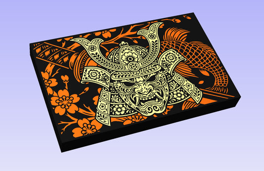 Samurai Khokhloma 19x12" CNC inlay plan