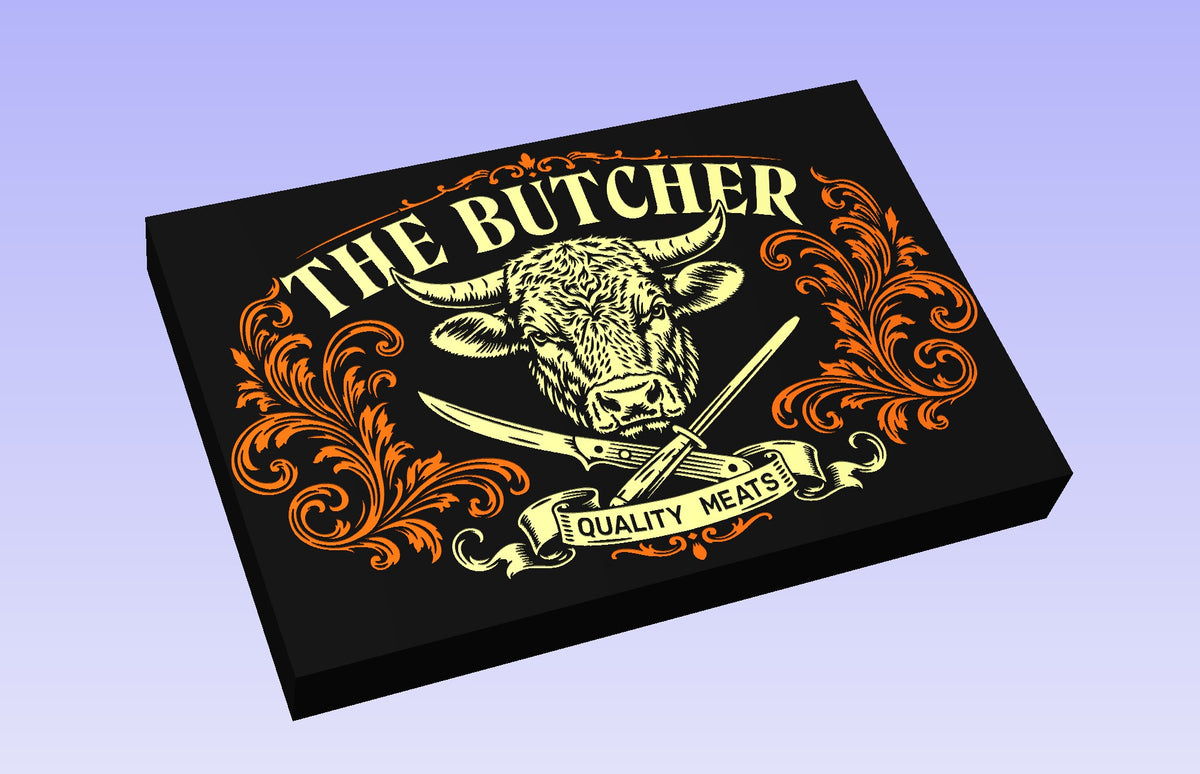 The Butcher 18x12" CNC inlay plan