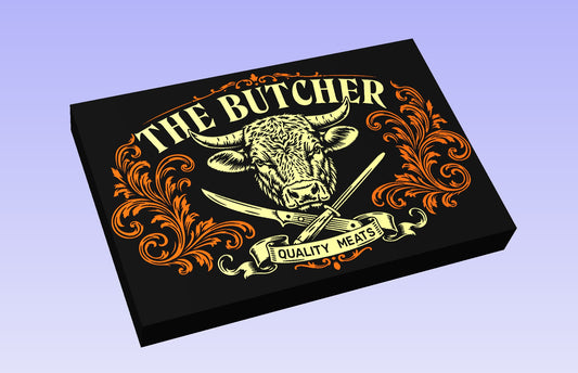 The Butcher 18x12" CNC inlay plan