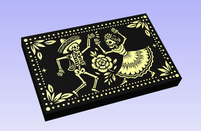 Dancing Skeletons 19x12'' CNC inlay plan