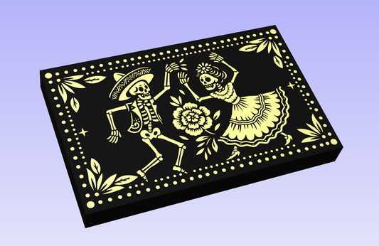 Dancing Skeletons 19x12'' CNC inlay plan