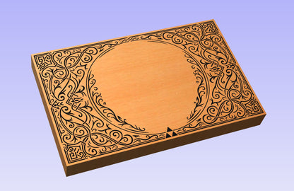 Floral Frame 19x12" CNC inlay plan