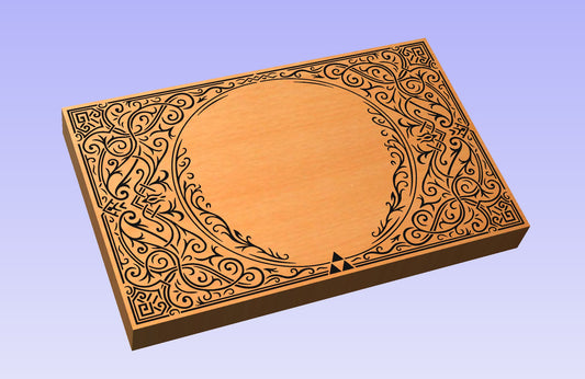 Floral Frame 19x12" CNC inlay plan