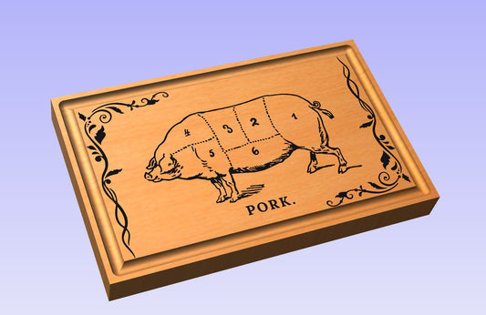 Pork Cuts 1913 19*12" CNC inlay plan