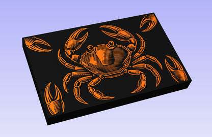 The Crab Board 19x12" CNC inlay plan
