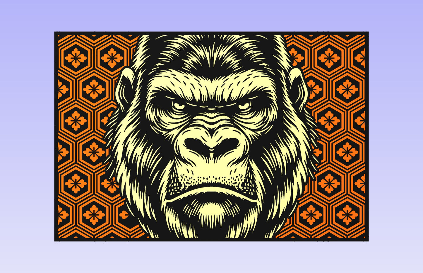 Kikko Gorilla 18x12" CNC inlay plan