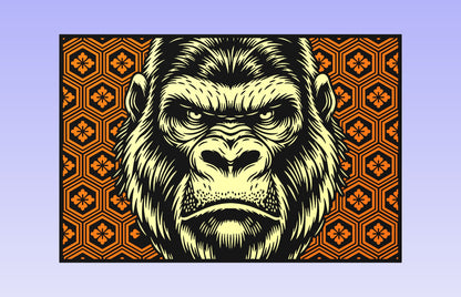 Kikko Gorilla 18x12" CNC inlay plan