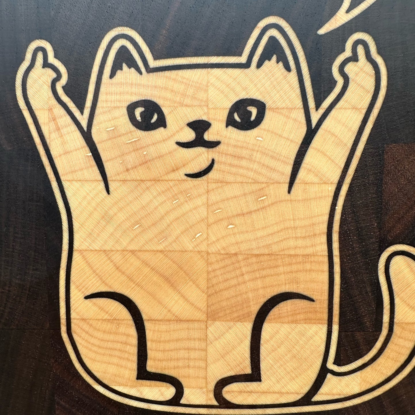 Double sided Cat board 19*12" CNC inlay plan