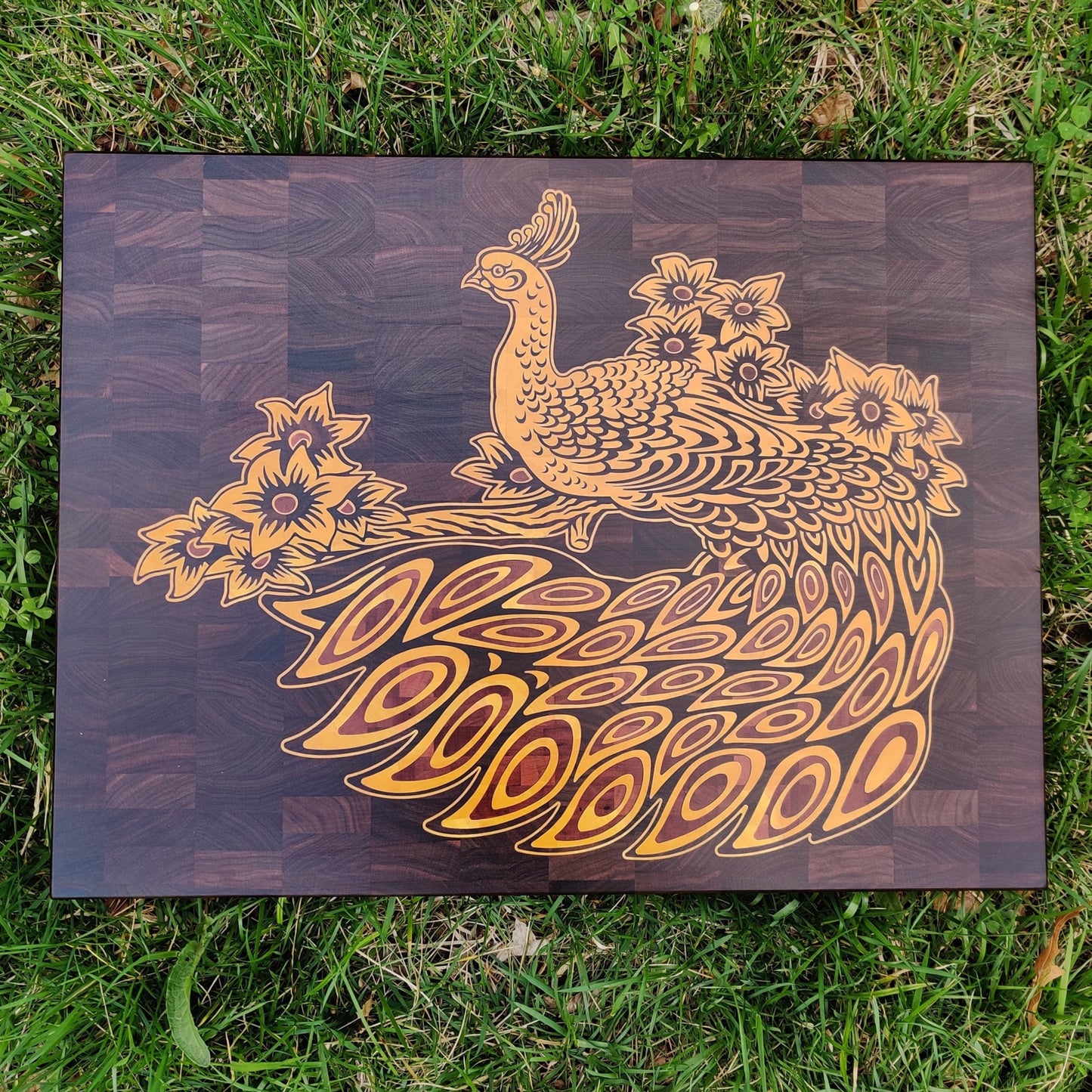 The Peacock 24 x 18" CNC inlay plan