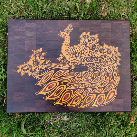 The Peacock 24 x 18" CNC inlay plan