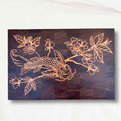 Koi fish cutting board