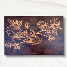Load image into Gallery viewer, Koi fish cutting board
