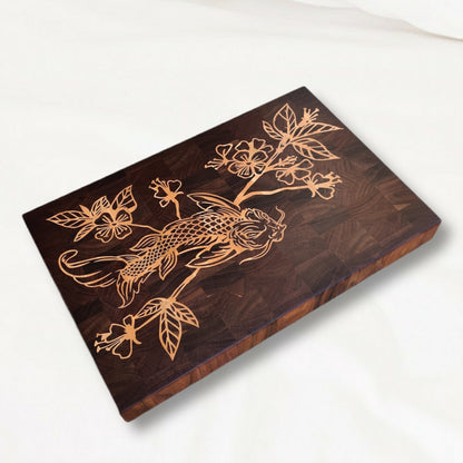 Koi fish cutting board