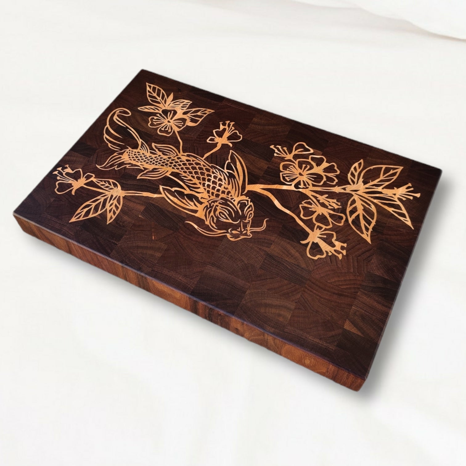 Koi fish cutting board – Custom Cutting Boards by Broinwood
