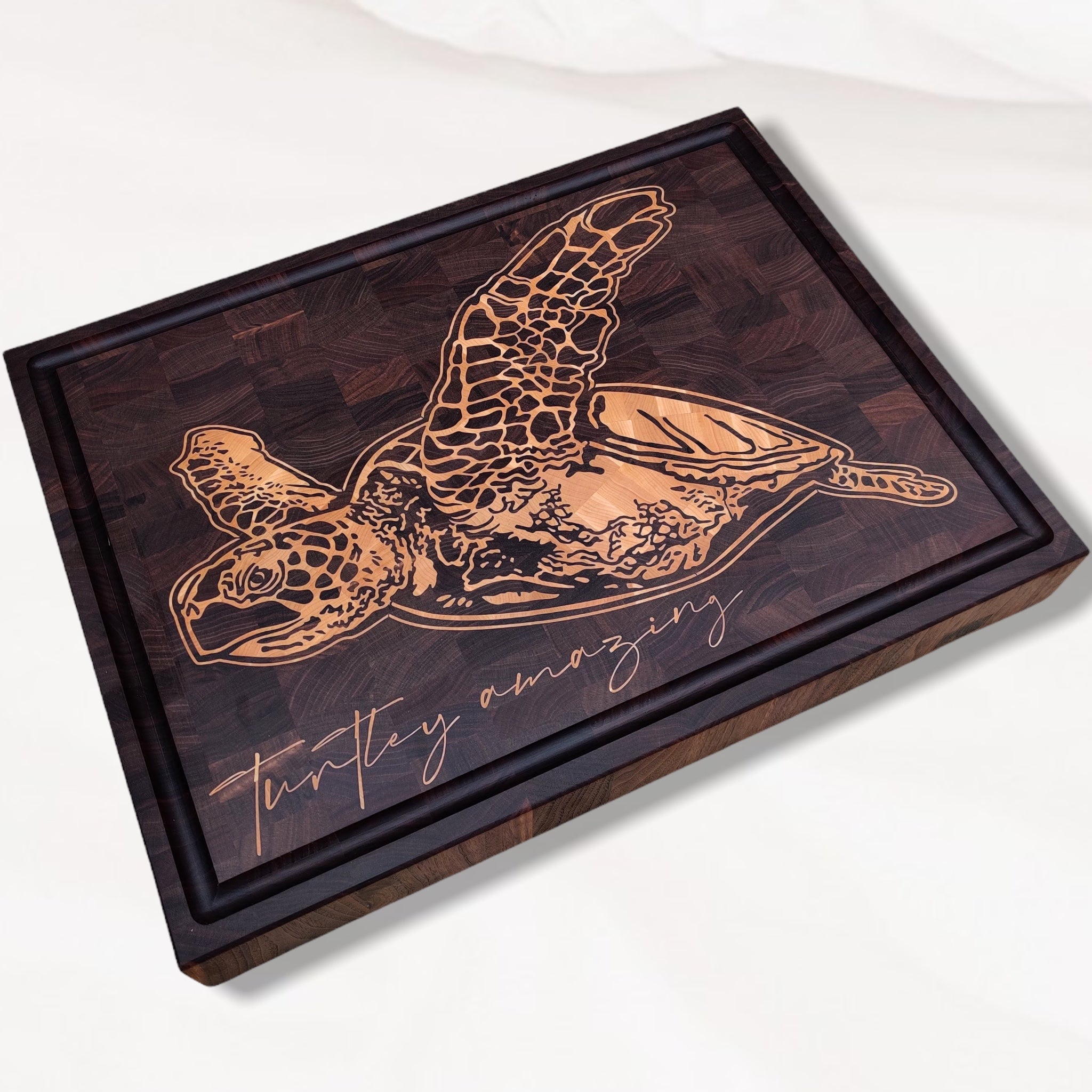 The Turtle CNC inlay cutting board – CUSTOM CUTTING BOARDS BY BROINWOOD